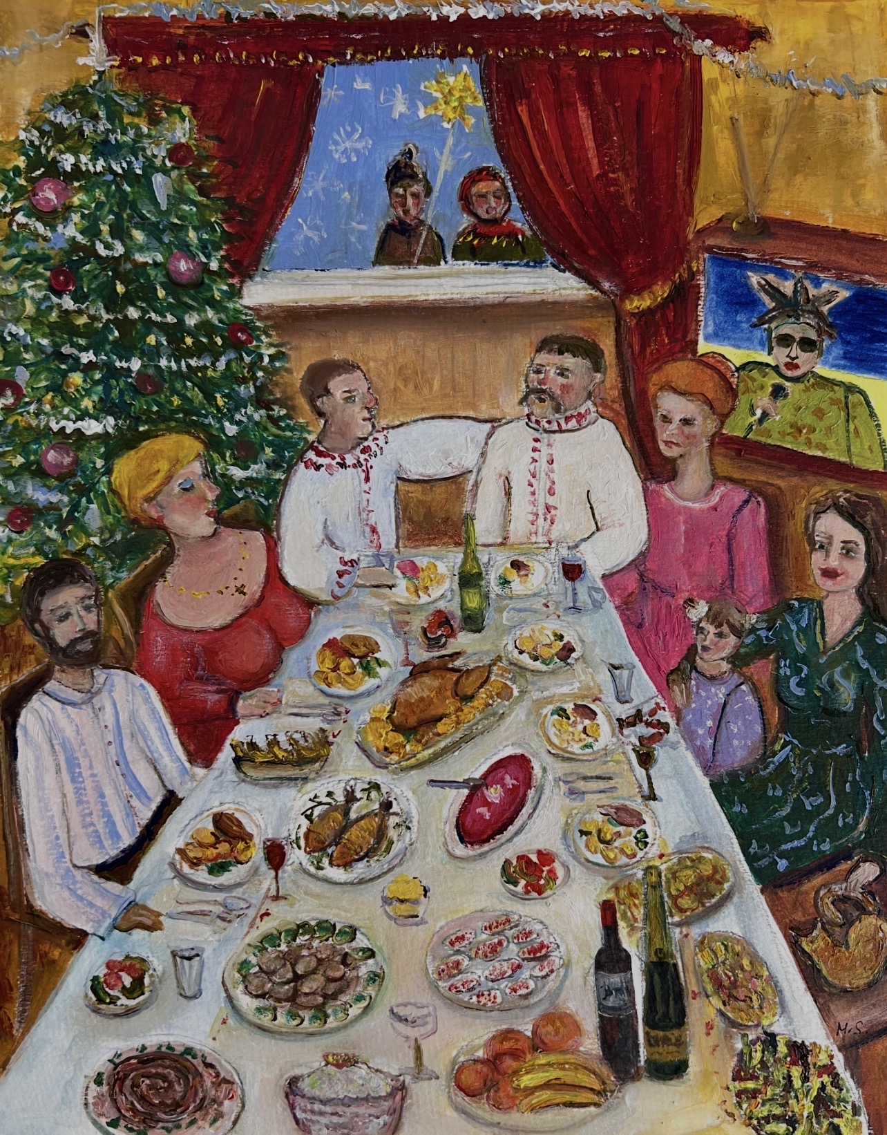 Millennium in Ukrainian Style — original painting by Marina Stognieva